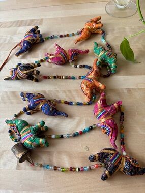 Colorful Handcrafted Elephant Bead Garland